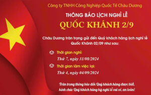 THÔNG BÁO LỊCH NGHỈ QUỐC KHÁNH 02/09/2024